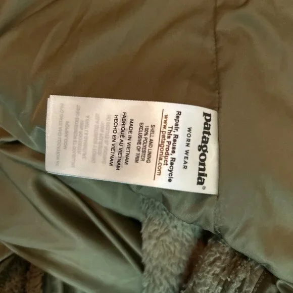 Patagonia Women's Moss Green Fury Full Zip Lined Vintage Retro Vest Size Medium - Picture 8 of 10